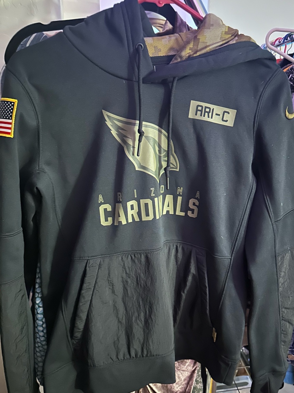 Youth Arizona Cardinals Nike Black 2020 Salute to Service Pullover Performance H